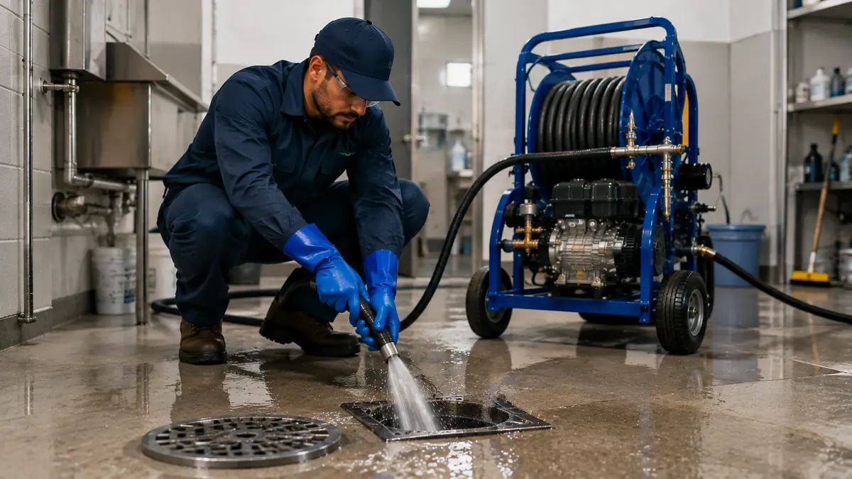 Floor Drain Hydro Jet Cleaning in Sylmar