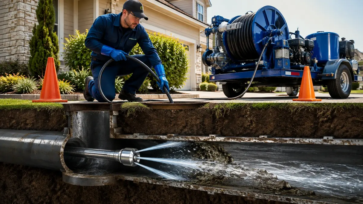 Main Sewer Line Hydro Jet Cleaning in Sylmar